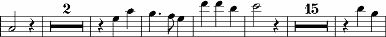 Multimeasure rests